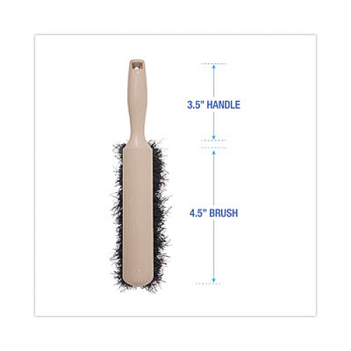Boardwalk Counter Brush, Black Tampico Bristles, 4.5" Brush, 3.5" Tan Plastic Handle (5208)