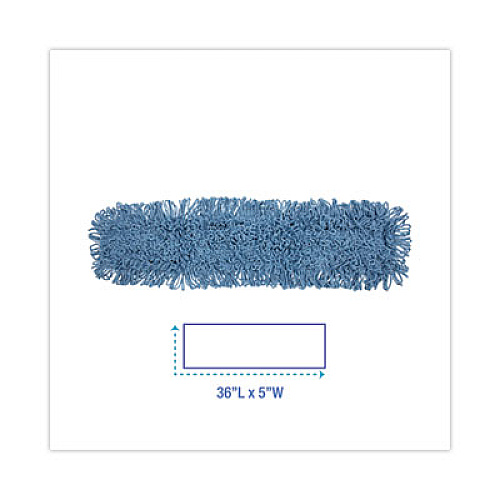 Boardwalk Dust Mop Head, Cotton/Synthetic Blend, 36 x 5, Looped-End, Blue (1136)