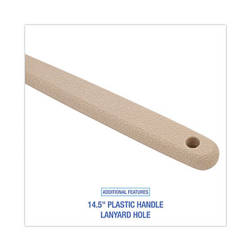 Boardwalk Utility Brush, Cream Polypropylene Bristles, 5.5" Brush, 14.5" Tan Plastic Handle (4320)
