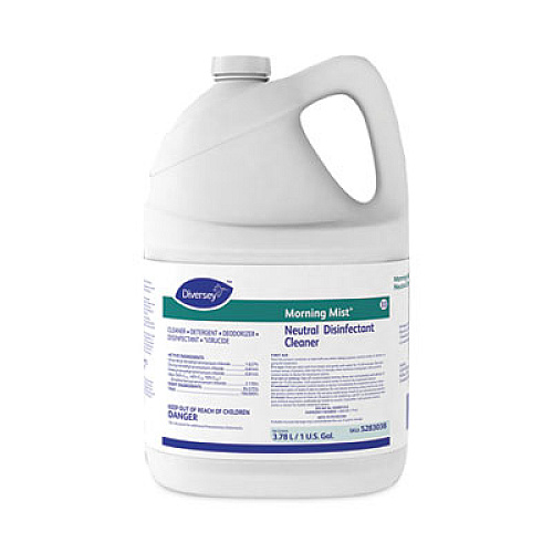 Diversey Morning Mist Neutral Disinfectant Cleaner, Fresh Scent, 1 gal Bottle (5283038)