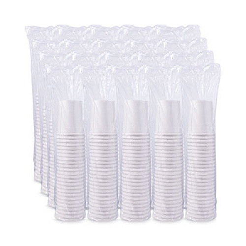 SOLO Flexstyle Double Poly Paper Containers, 32 oz, White, Paper, 25/Pack, 20 Packs/Carton (H4325U)