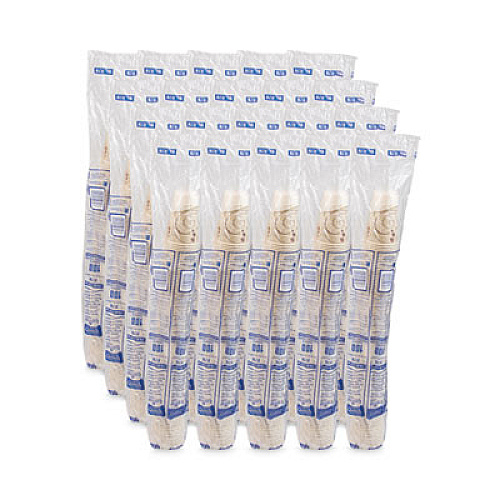 SOLO Symphony Design Wax-Coated Paper Cold Cups, ProPlanet Seal, 7 oz, Beige/White/Red, 100/Sleeve, 20 Sleeves/Carton (R7NSYM)