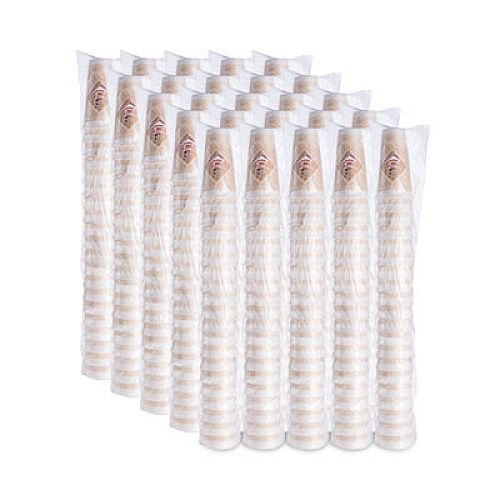 Dart Cafe G Foam Hot/Cold Cups, 20 oz, Brown/Red/White, 500/Carton (20X16G)