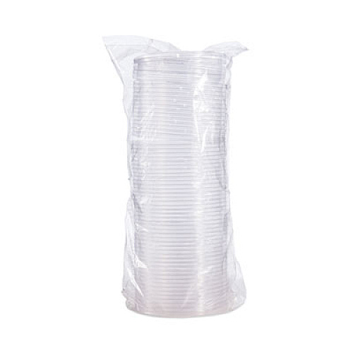 Dart PresentaBowls Clear Flat Lids, 5.4" Diameter x 0.3" h, Plastic, 504/Carton (C16BL)