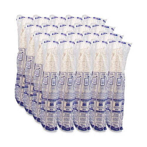 SOLO Symphony Treated-Paper Cold Cups, ProPLanet Seal, 12 oz, White/Beige/Red, 100/Bag, 20 Bags/Carton (R12NSYM)