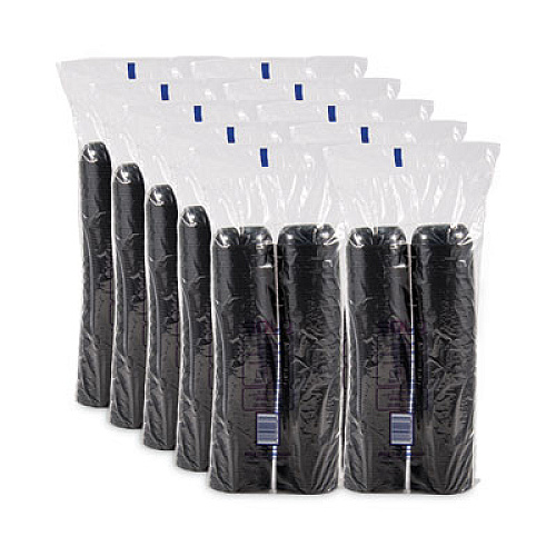 SOLO Polystyrene Portion Cups, 5.5 oz, Plastic, Black, 250/Bag, 10 Bags/Carton (DSS50001)