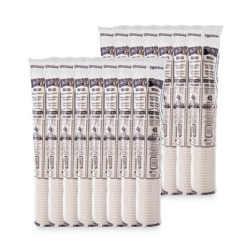 SOLO Single-Sided Poly Paper Hot Cups, 20 oz, White, 600/Carton (420W)