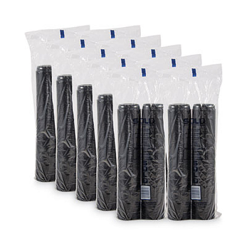 SOLO Polystyrene Portion Cups, 2.5 oz, Plastic, Black, 250/Bag, 10 Bags/Carton (DSS2)