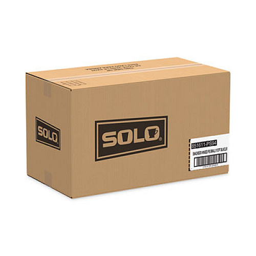 SOLO Creative Carryouts Hinged Plastic Hot Deli Boxes, Medium Snack Box, 18 oz, 6.22 x 5.9 x 2.1, Black/Clear, 200/Carton (851611PS94)