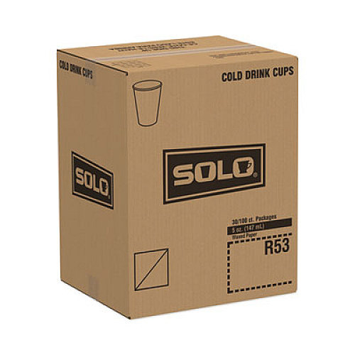 SOLO Symphony Design Paper Water Cups, ProPlanet Seal, 5 oz, 100/Bag, 30 Bags/Carton (R53SYMCT)