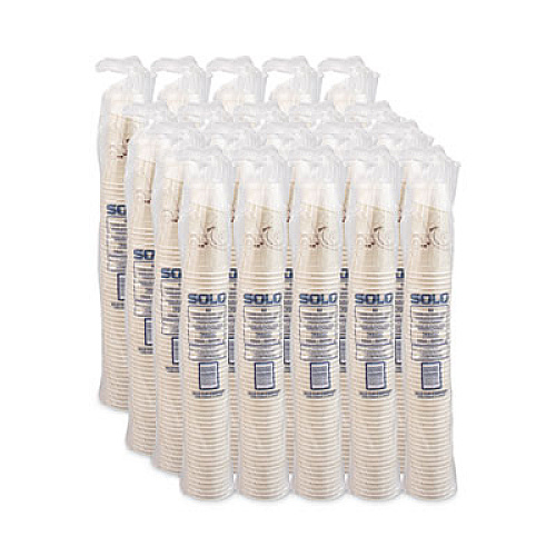SOLO Symphony Treated-Paper Cold Cups, 22 oz, White/Beige/Red, 50/Bag, 20 Bags/Carton (RS22NSYM)