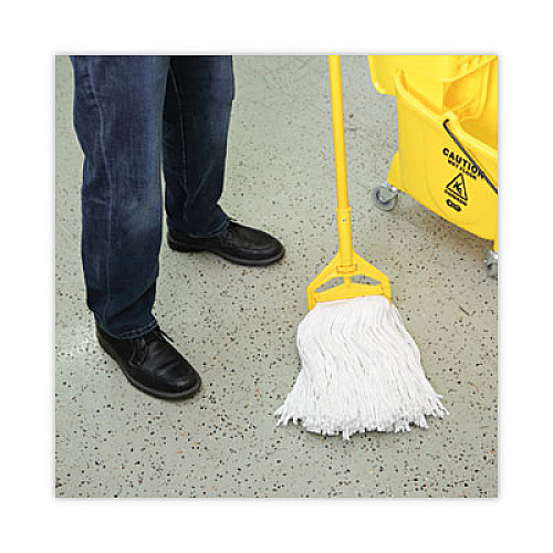 Boardwalk Premium Cut-End Wet Mop Heads, Rayon, 16 oz, White, 12/Carton (216RCT)