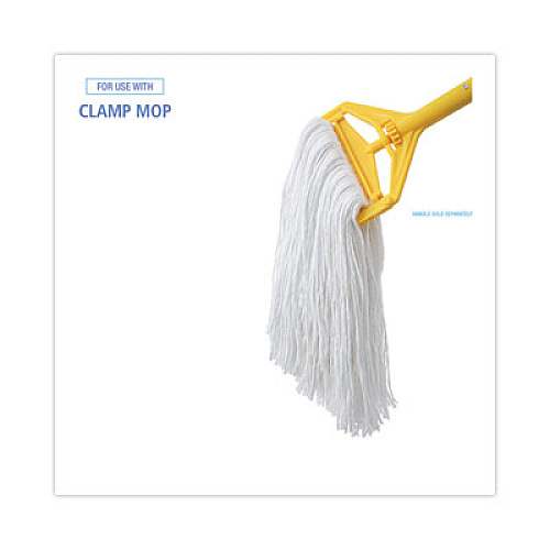 Boardwalk Premium Cut-End Wet Mop Heads, Rayon, 20 oz, White, 12/Carton (220RCT)