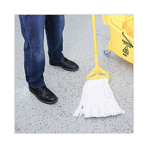 Boardwalk Premium Cut-End Wet Mop Heads, Rayon, 20 oz, White, 12/Carton (220RCT)