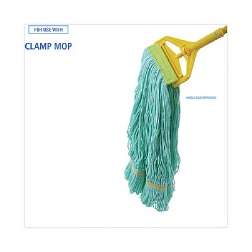 Boardwalk EcoMop Looped-End Mop Head, Recycled Fibers, Large Size, Green, 12/Carton (1200LCT)