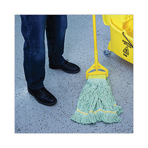 Boardwalk EcoMop Looped-End Mop Head, Recycled Fibers, Large Size, Green, 12/Carton (1200LCT)
