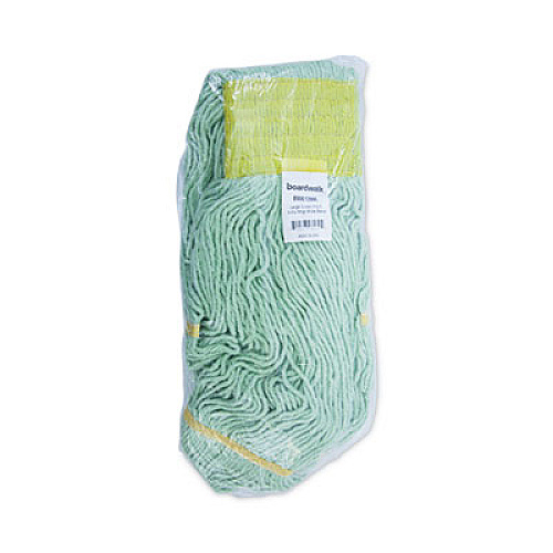 Boardwalk EcoMop Looped-End Mop Head, Recycled Fibers, Large Size, Green, 12/Carton (1200LCT)