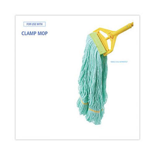 Boardwalk EcoMop Looped-End Mop Head, Recycled Fibers, Medium Size, Green (1200MEA)
