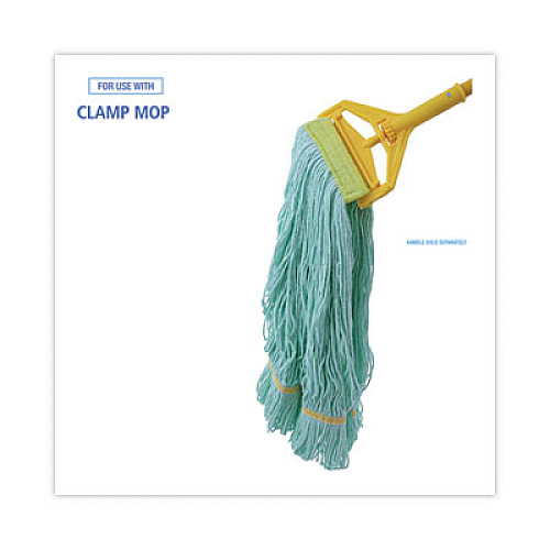 Boardwalk EcoMop Looped-End Mop Head, Recycled Fibers, Extra Large Size, Green, 12/Carton (1200XLCT)