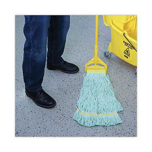 Boardwalk EcoMop Looped-End Mop Head, Recycled Fibers, Extra Large Size, Green, 12/Carton (1200XLCT)