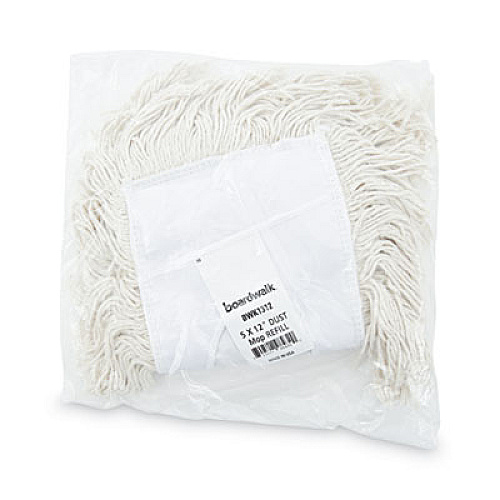Boardwalk Industrial Dust Mop Head, Cotton, 12 x 5, White (1312)