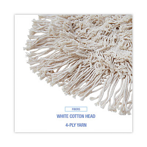 Boardwalk Wedge Dust Mop Head, Cotton, 17.5 x 13.5, White (1491)