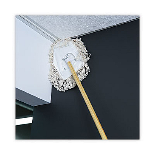 Boardwalk Wedge Dust Mop Head, Cotton, 17.5 x 13.5, White (1491)