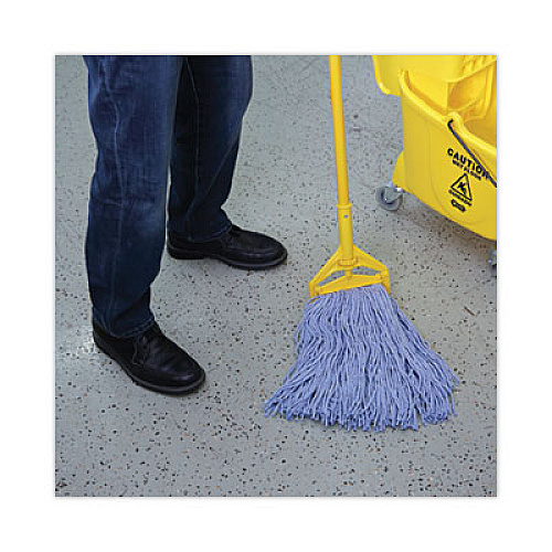 Boardwalk Mop Head, Standard Head, Cotton/Synthetic Fiber, Cut-End, #24, Blue, 12/Carton (2024B)