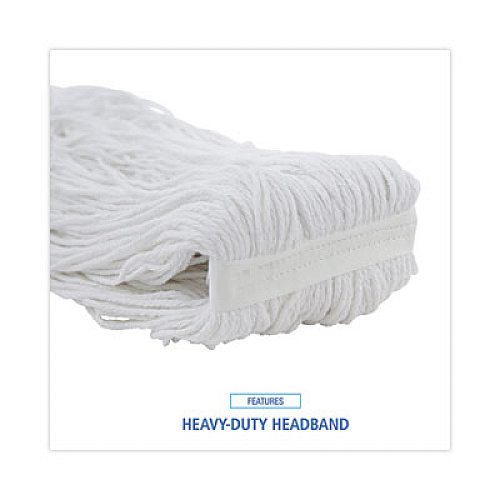 Boardwalk Cut-End Wet Mop Head, Rayon, #32, White, 12/Carton (2032RCT)