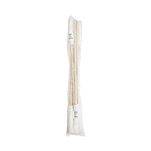 Boardwalk Handle/Deck Mops, #12 White Rayon Head, 48" Natural Wood Handle, 6/Pack (112R)