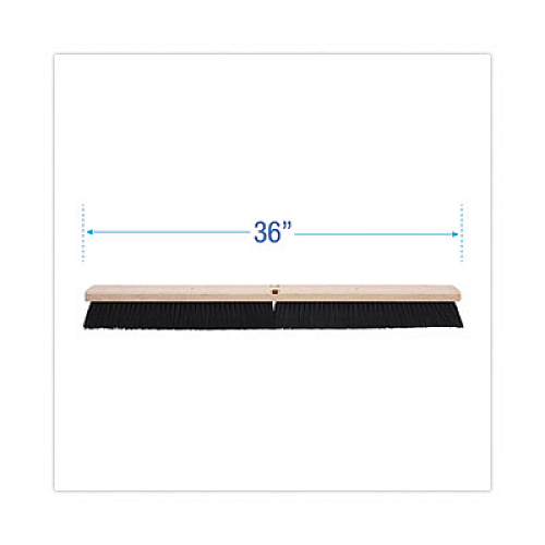 Boardwalk Floor Brush Head, 3" Black Polypropylene Bristles, 36" Brush (20636)