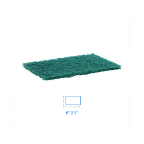 Boardwalk Heavy-Duty Scouring Pad, 6 x 9, Green, 15/Carton (186)