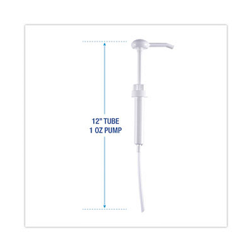 Boardwalk Siphon Pump for 1 gal Bottles, 1 oz Output, 12" Tube, Plastic, White, 12/Carton (00417)