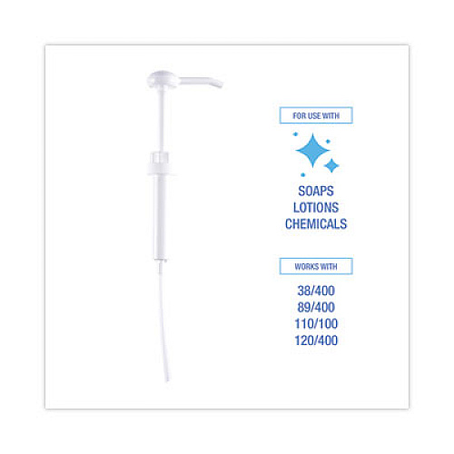 Boardwalk Siphon Pump for 1 gal Bottles, 1 oz Output, 12" Tube, Plastic, White, 12/Carton (00417)