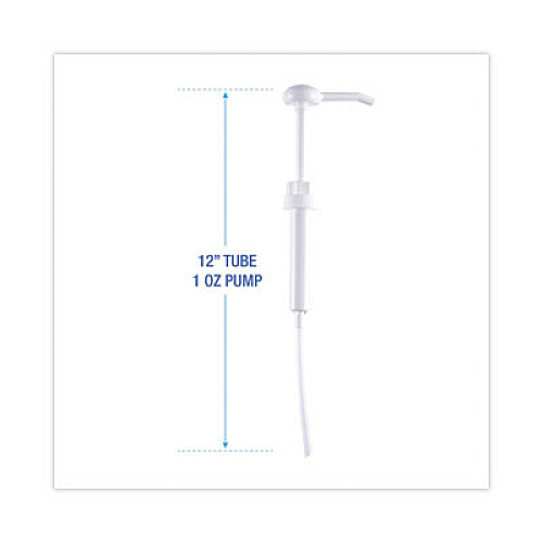 Boardwalk Siphon Pump for 1 gal Bottles, 1 oz Output, 12" Tube, Plastic, White (00417EA)