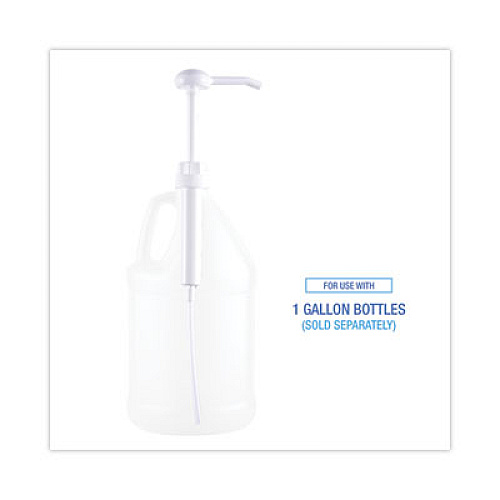 Boardwalk Siphon Pump for 1 gal Bottles, 1 oz Output, 12" Tube, Plastic, White (00417EA)