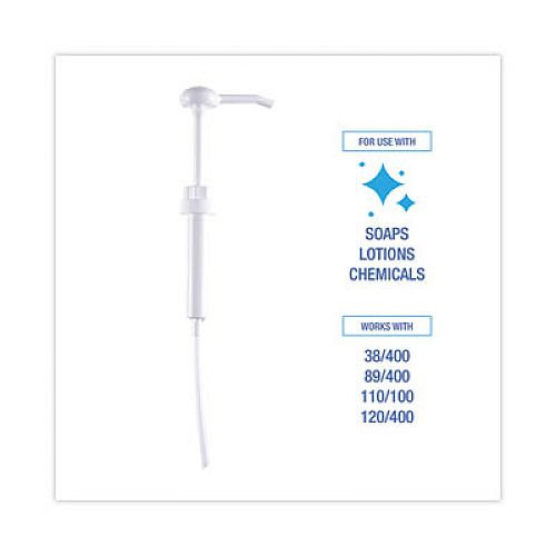 Boardwalk Siphon Pump for 1 gal Bottles, 1 oz Output, 12" Tube, Plastic, White (00417EA)