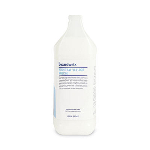 Boardwalk High Traffic Floor Polish, Apply 3 to 5 Coats per Application, Unscented, 1 gal Bottle, 4/Carton (4404F)