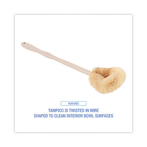 Boardwalk Tampico Toilet Bowl Brush, 19" Overall Length, Beige (6217)