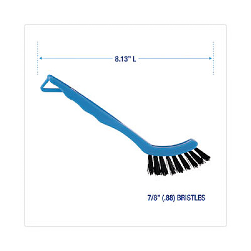 Boardwalk Grout Brush, Black Nylon Bristles, 8.13" Blue Plastic Handle (9008)