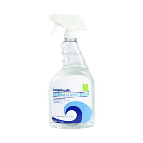 Boardwalk Natural Glass Cleaner, Unscented, 32 oz Trigger Spray Bottle, 12/Carton (47112G)