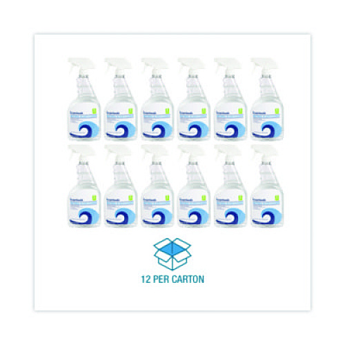 Boardwalk Natural Glass Cleaner, Unscented, 32 oz Trigger Spray Bottle, 12/Carton (47112G)