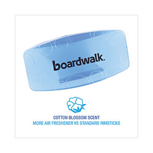 Boardwalk Toilet Bowl Clip, Cotton Blossom Scent, Blue, 12/Box (CLIPCBL)