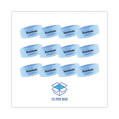 Boardwalk Toilet Bowl Clip, Cotton Blossom Scent, Blue, 12/Box (CLIPCBL)