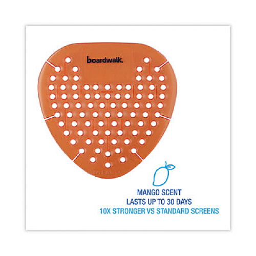 Boardwalk Gem Urinal Deodorizer Screen, Mango Scent, Orange, 12/Box (GEMMAN)