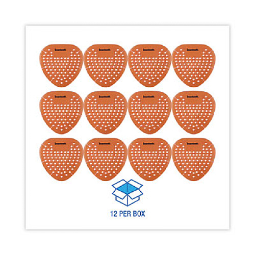 Boardwalk Gem Urinal Deodorizer Screen, Mango Scent, Orange, 12/Box (GEMMAN)