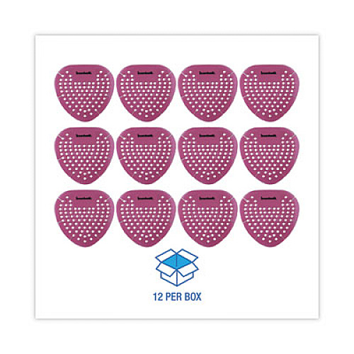 Boardwalk Gem Urinal Deodorizer Screen, Spiced Apple Scent, Red, 12/Box (GEMSAP)
