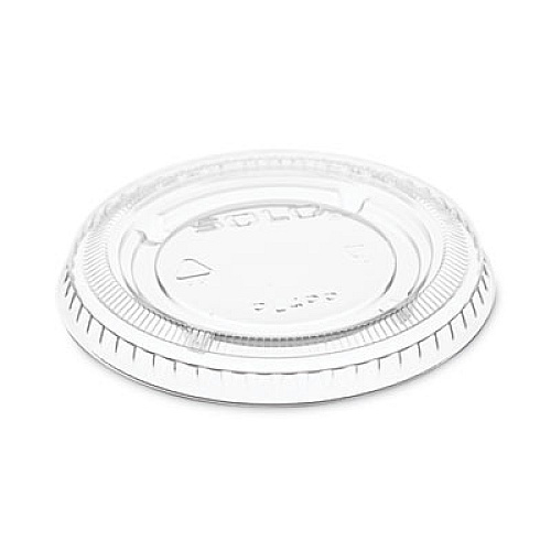 Dart Portion/Souffle Cup Lids, Fits 3.25 oz/4 oz/5.5 oz Portion Containers, Plastic, Clear, 125/Sleeve, 20 Sleeves/Carton (PL4PP)