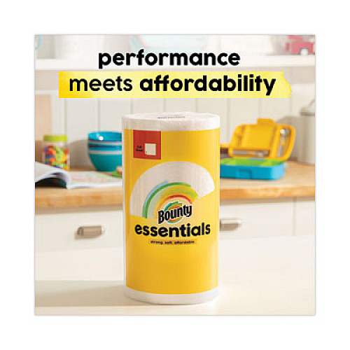 Bounty Essentials Kitchen Roll Paper Towels, 2-Ply, 11 x 10.2, 40 Sheets/Roll (74657RL)