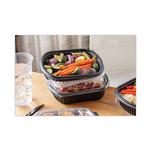 Pactiv Evergreen EarthChoice MealMaster Container, 16 oz, 8.12 x 6.5 x 1, Black, Plastic, 252/Carton (0CN846160000)